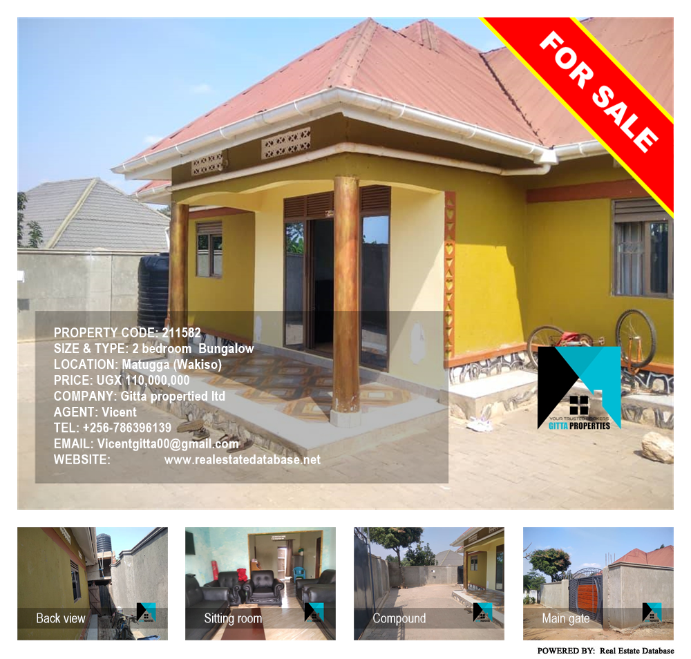 2 bedroom Bungalow  for sale in Matugga Wakiso Uganda, code: 211582