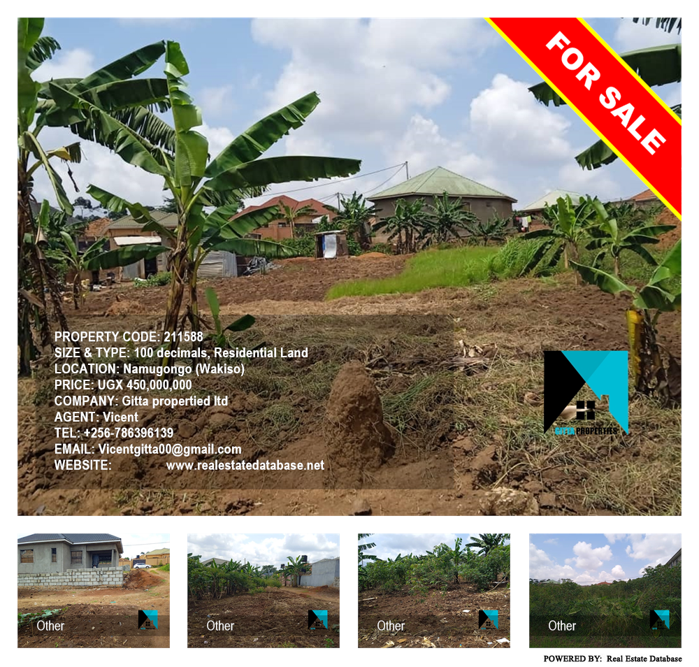 Residential Land  for sale in Namugongo Wakiso Uganda, code: 211588