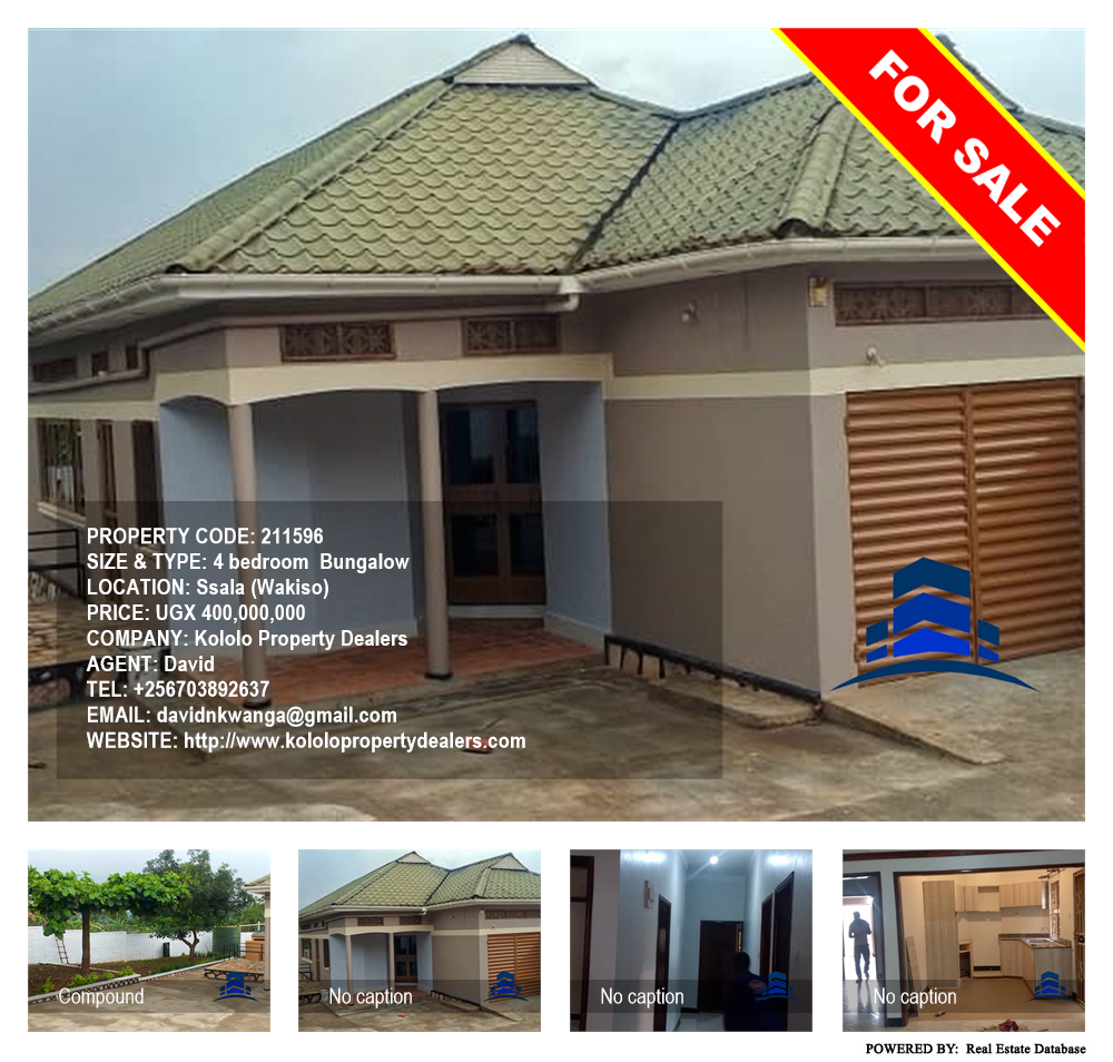 4 bedroom Bungalow  for sale in Ssala Wakiso Uganda, code: 211596