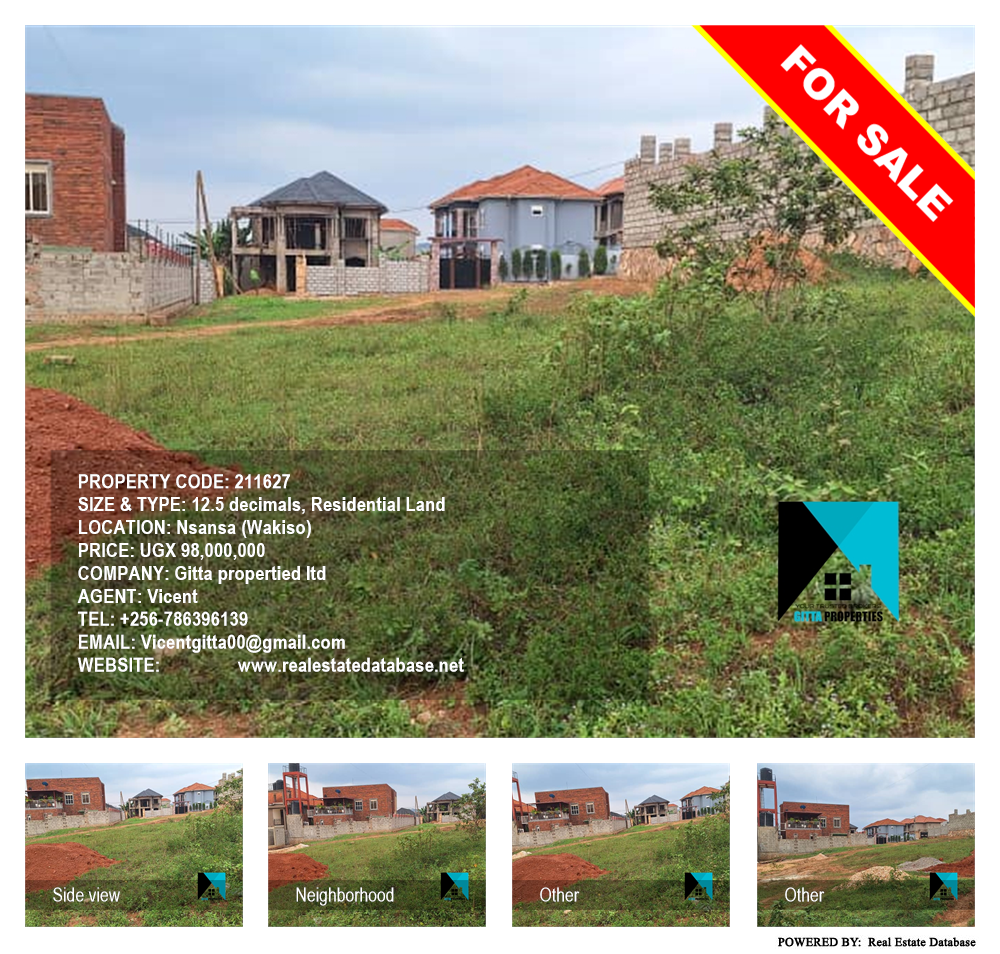 Residential Land  for sale in Nsansa Wakiso Uganda, code: 211627