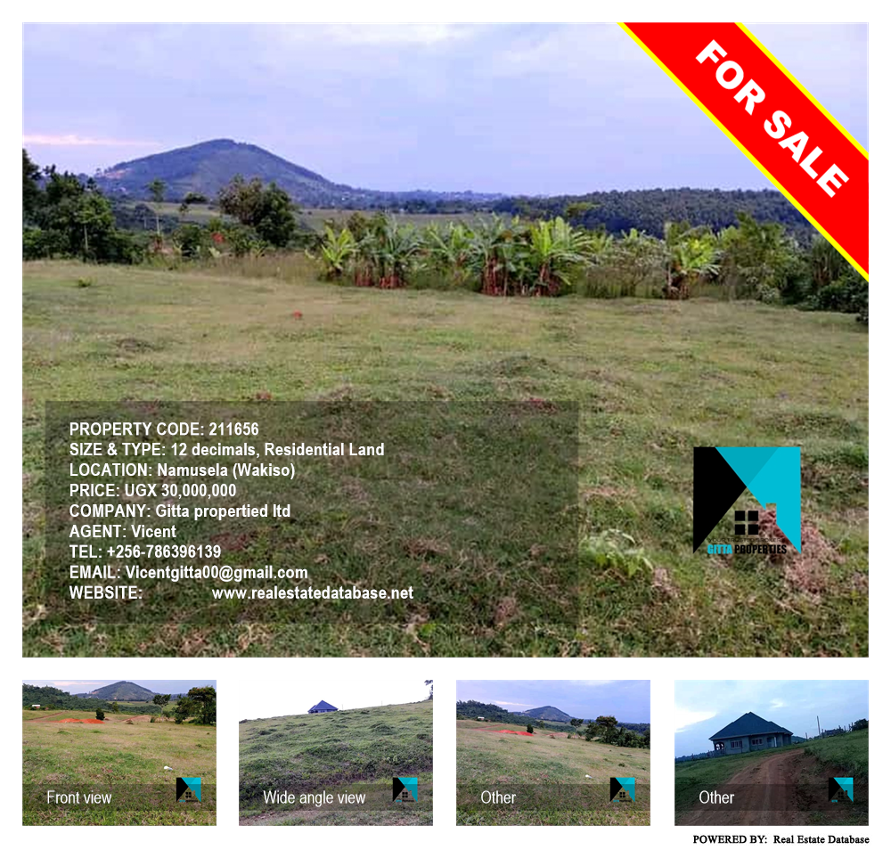 Residential Land  for sale in Namusela Wakiso Uganda, code: 211656