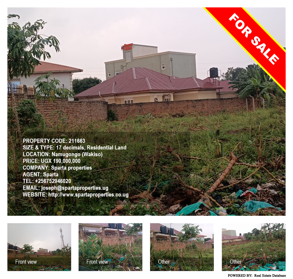 Residential Land  for sale in Namugongo Wakiso Uganda, code: 211663