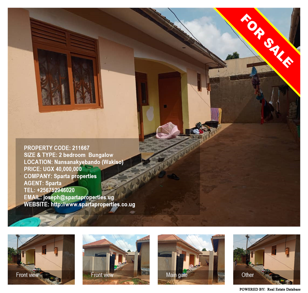 2 bedroom Bungalow  for sale in Nansanakyebando Wakiso Uganda, code: 211667