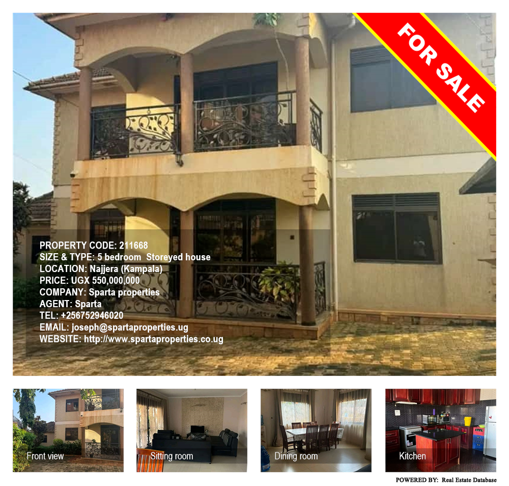 5 bedroom Storeyed house  for sale in Najjera Kampala Uganda, code: 211668