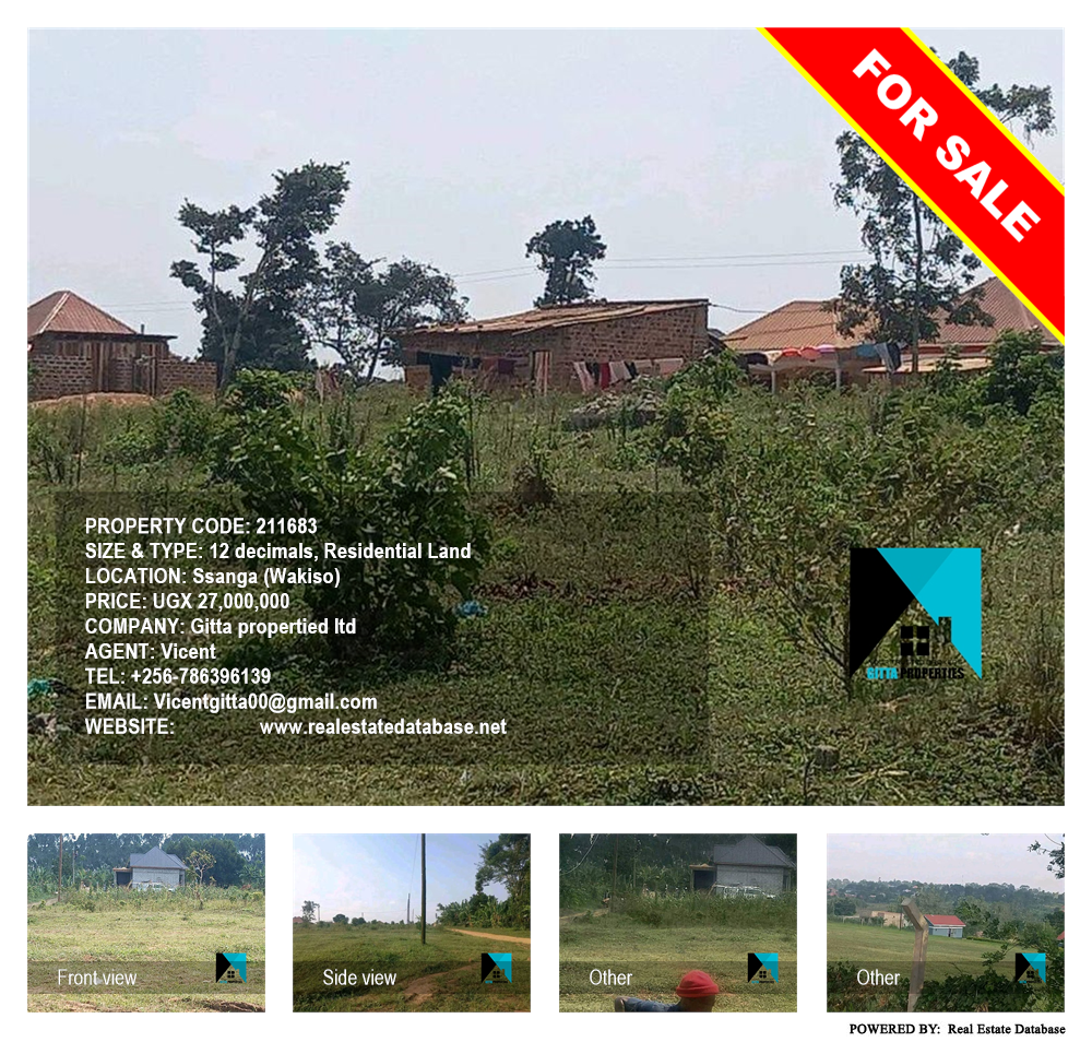 Residential Land  for sale in Ssanga Wakiso Uganda, code: 211683