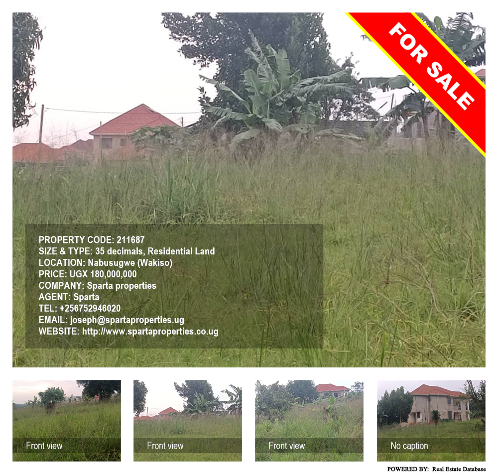 Residential Land  for sale in Nabusugwe Wakiso Uganda, code: 211687