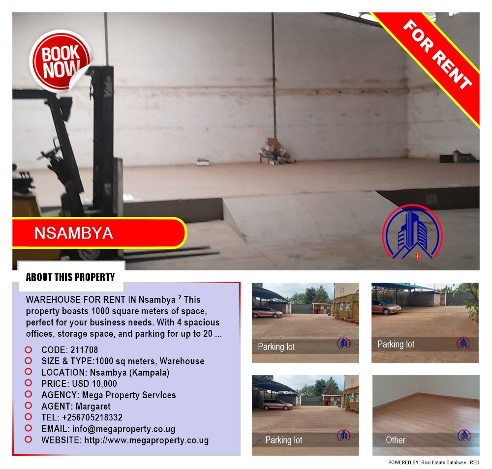 Warehouse  for rent in Nsambya Kampala Uganda, code: 211708