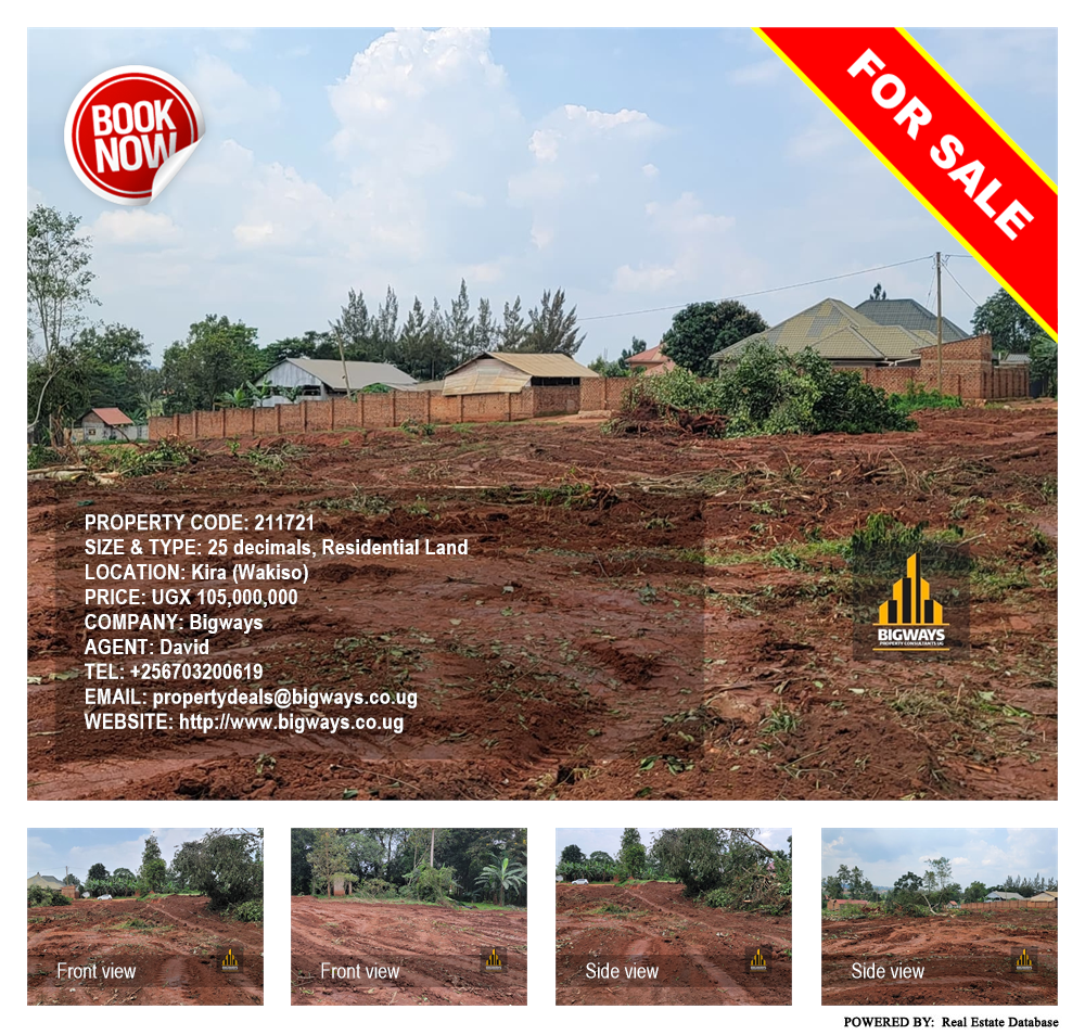 Residential Land  for sale in Kira Wakiso Uganda, code: 211721