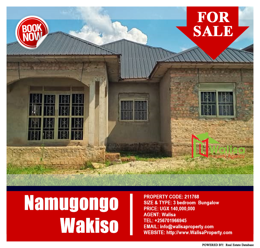 3 bedroom Bungalow  for sale in Namugongo Wakiso Uganda, code: 211768