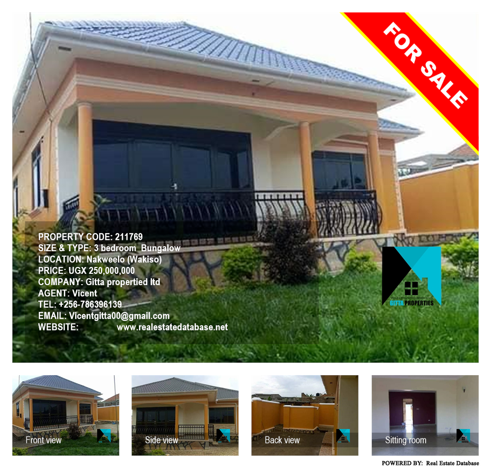 3 bedroom Bungalow  for sale in Nakweelo Wakiso Uganda, code: 211769