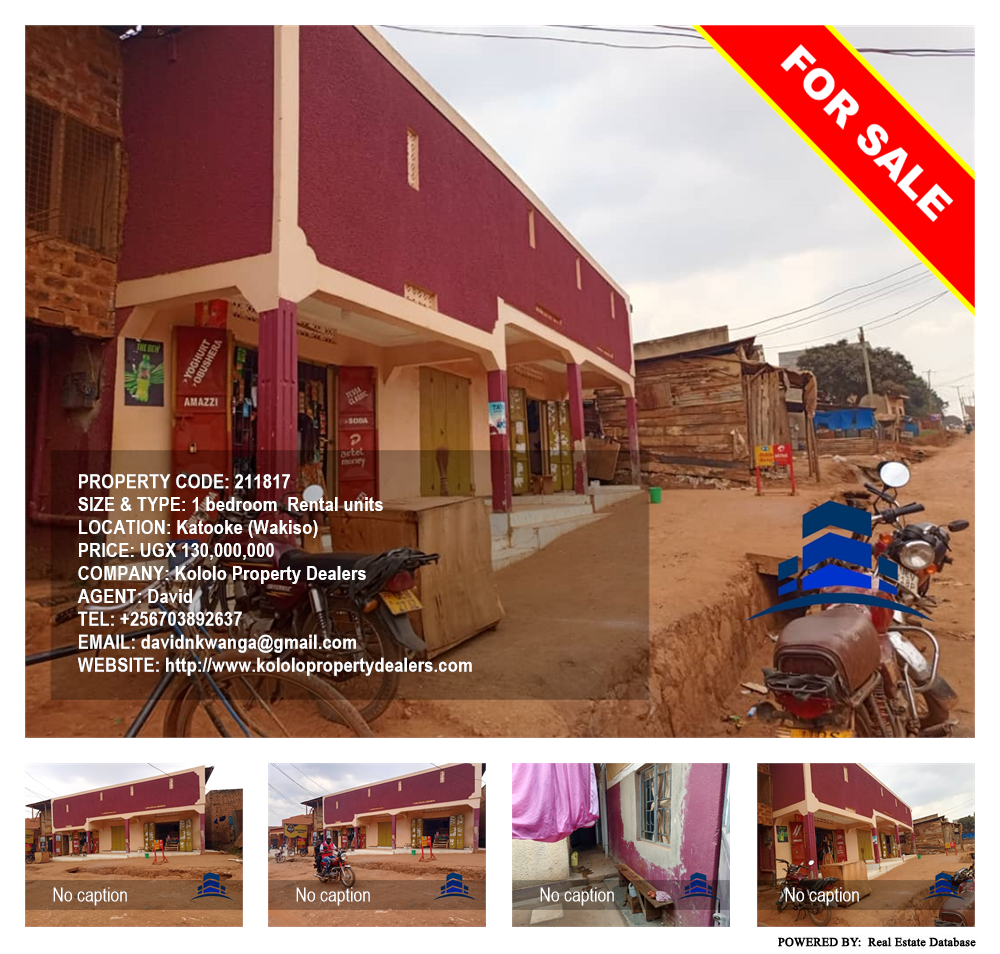 1 bedroom Rental units  for sale in Katooke Wakiso Uganda, code: 211817