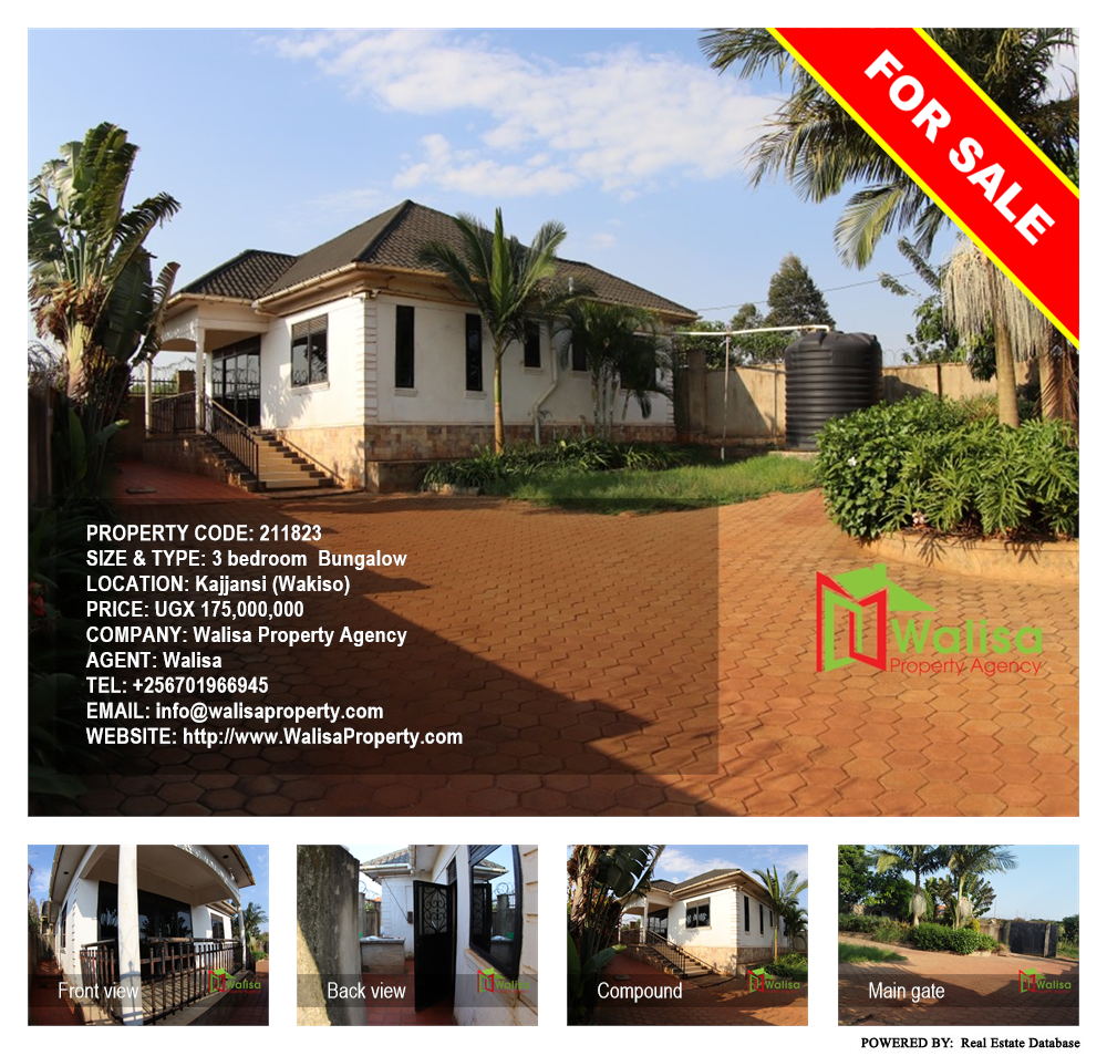 3 bedroom Bungalow  for sale in Kajjansi Wakiso Uganda, code: 211823