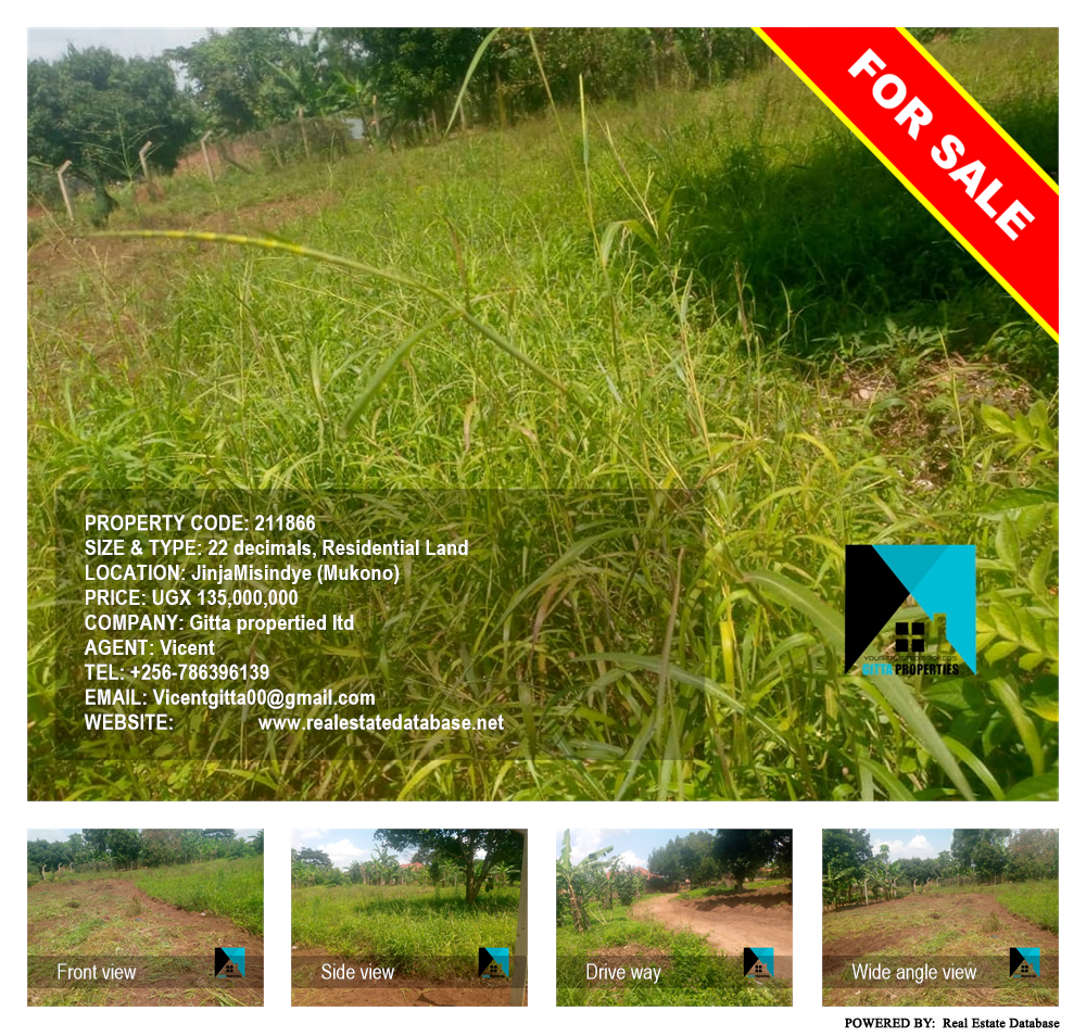 Residential Land  for sale in JinjaMisindye Mukono Uganda, code: 211866