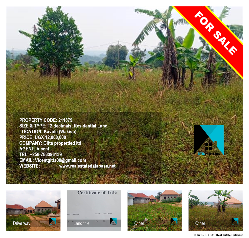 Residential Land  for sale in Kavule Wakiso Uganda, code: 211879