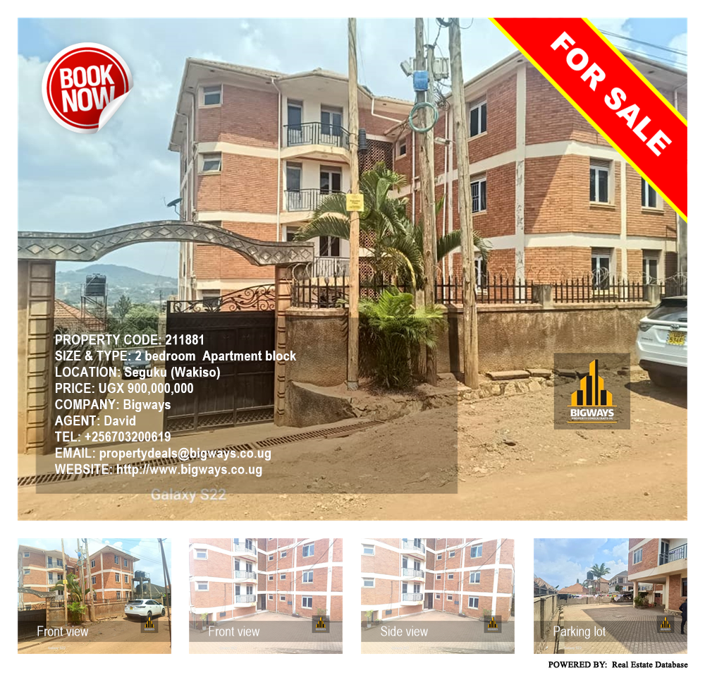 2 bedroom Apartment block  for sale in Seguku Wakiso Uganda, code: 211881