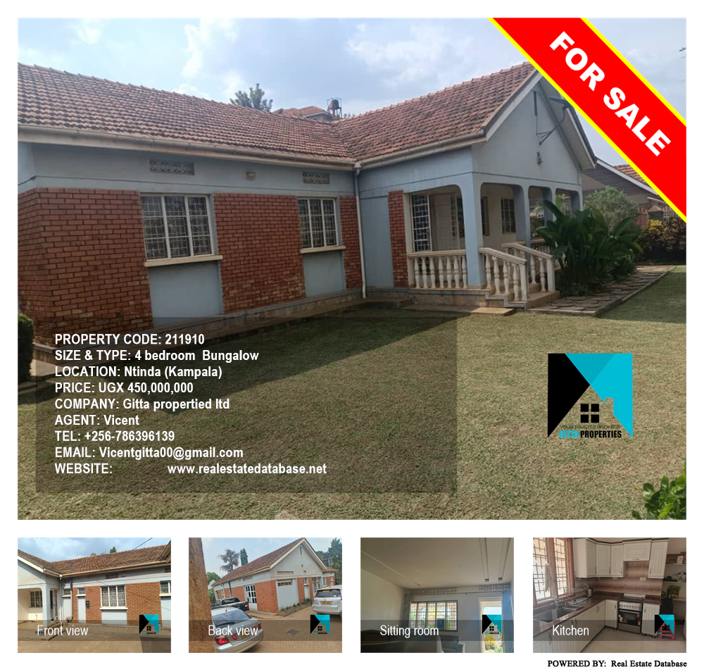 4 bedroom Bungalow  for sale in Ntinda Kampala Uganda, code: 211910