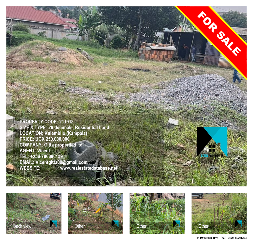 Residential Land  for sale in Kulambilo Kampala Uganda, code: 211913