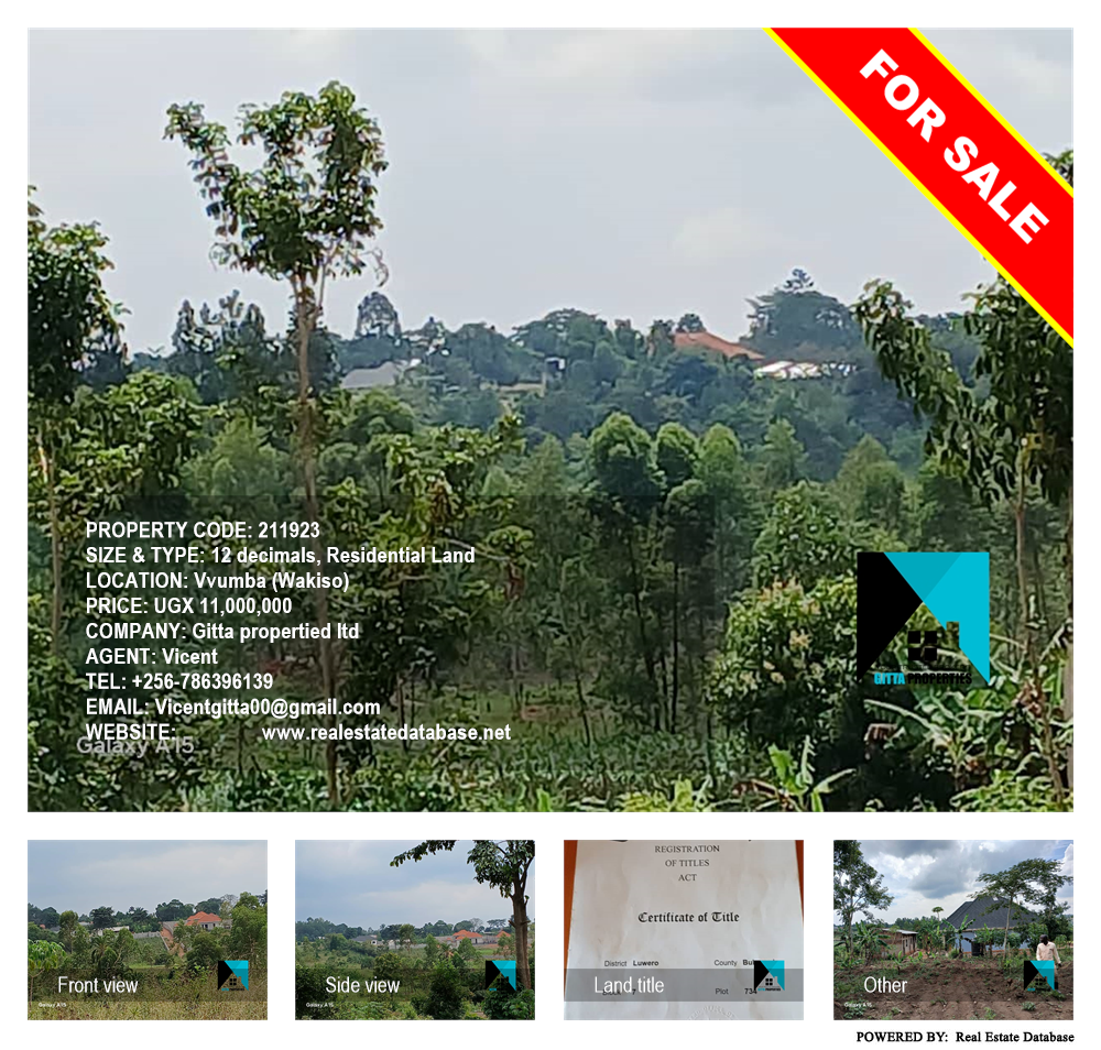 Residential Land  for sale in Vvumba Wakiso Uganda, code: 211923