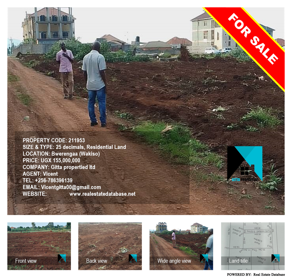 Residential Land  for sale in Bwerengaa Wakiso Uganda, code: 211953