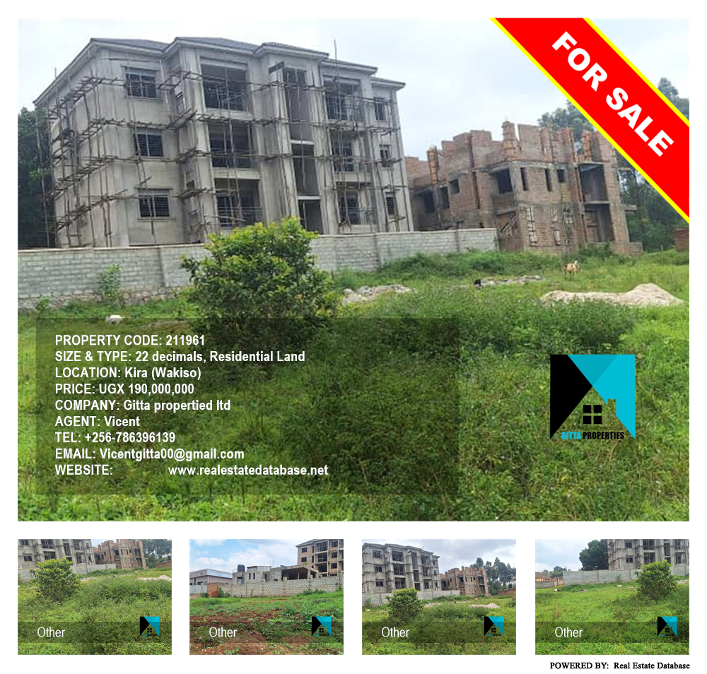 Residential Land  for sale in Kira Wakiso Uganda, code: 211961