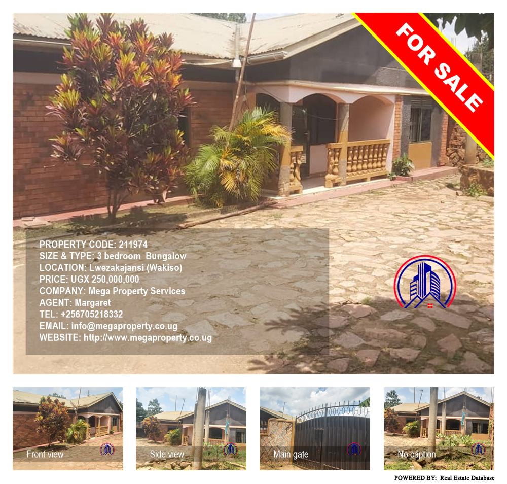 3 bedroom Bungalow  for sale in Lwezakajansi Wakiso Uganda, code: 211974