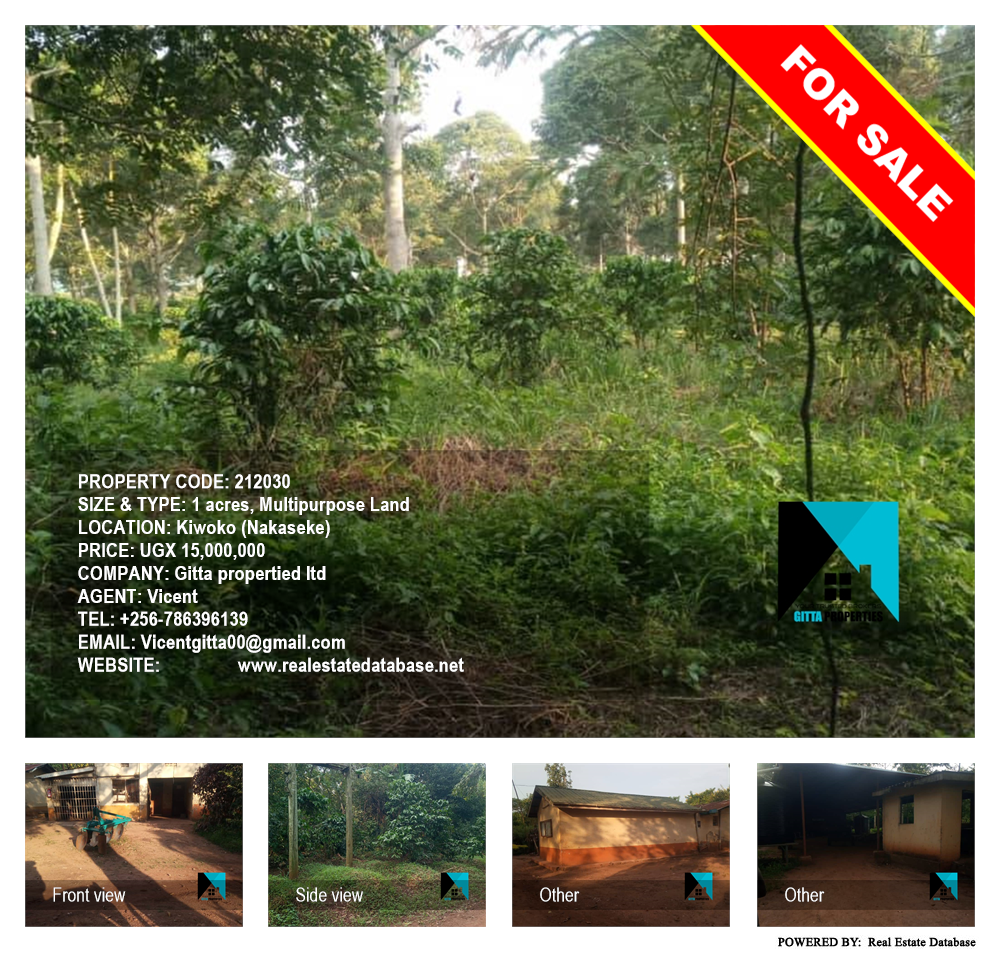 Multipurpose Land  for sale in Kiwoko Nakaseke Uganda, code: 212030