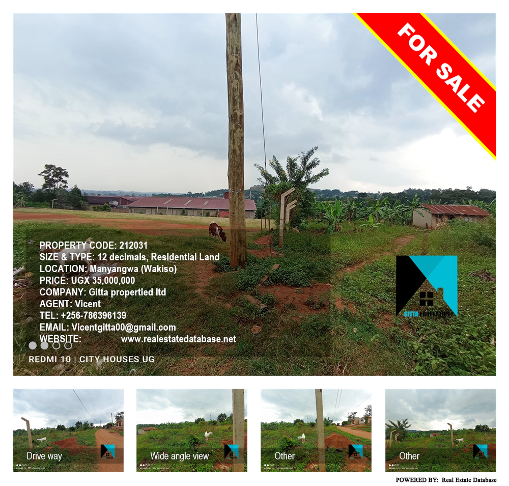 Residential Land  for sale in Manyangwa Wakiso Uganda, code: 212031