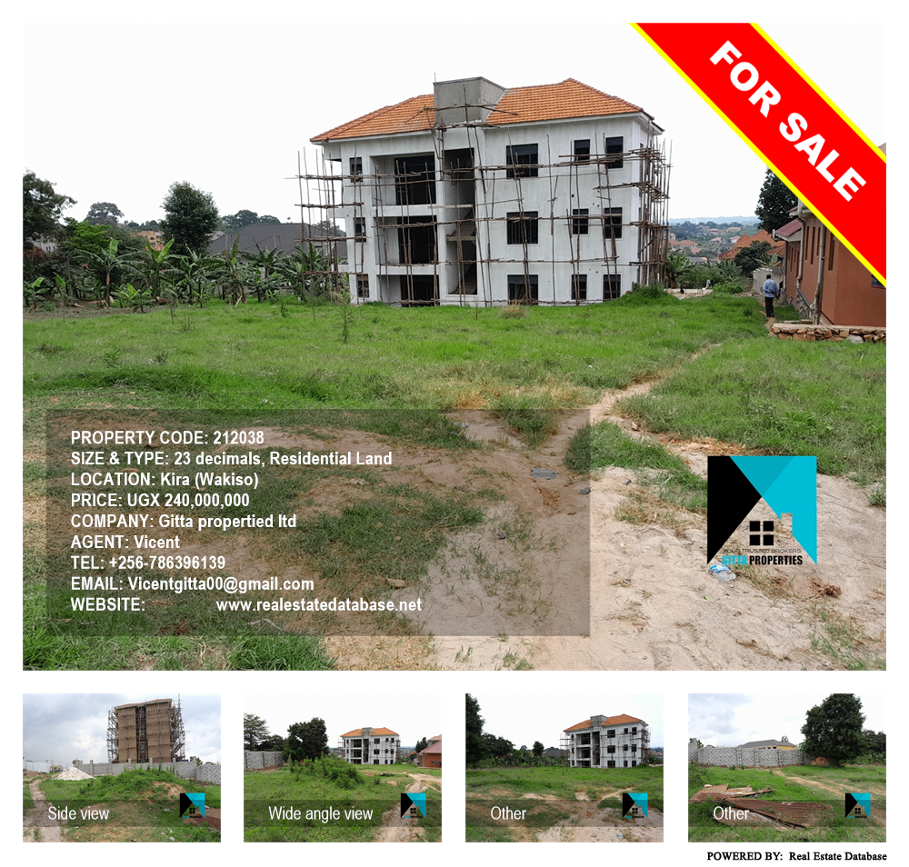 Residential Land  for sale in Kira Wakiso Uganda, code: 212038