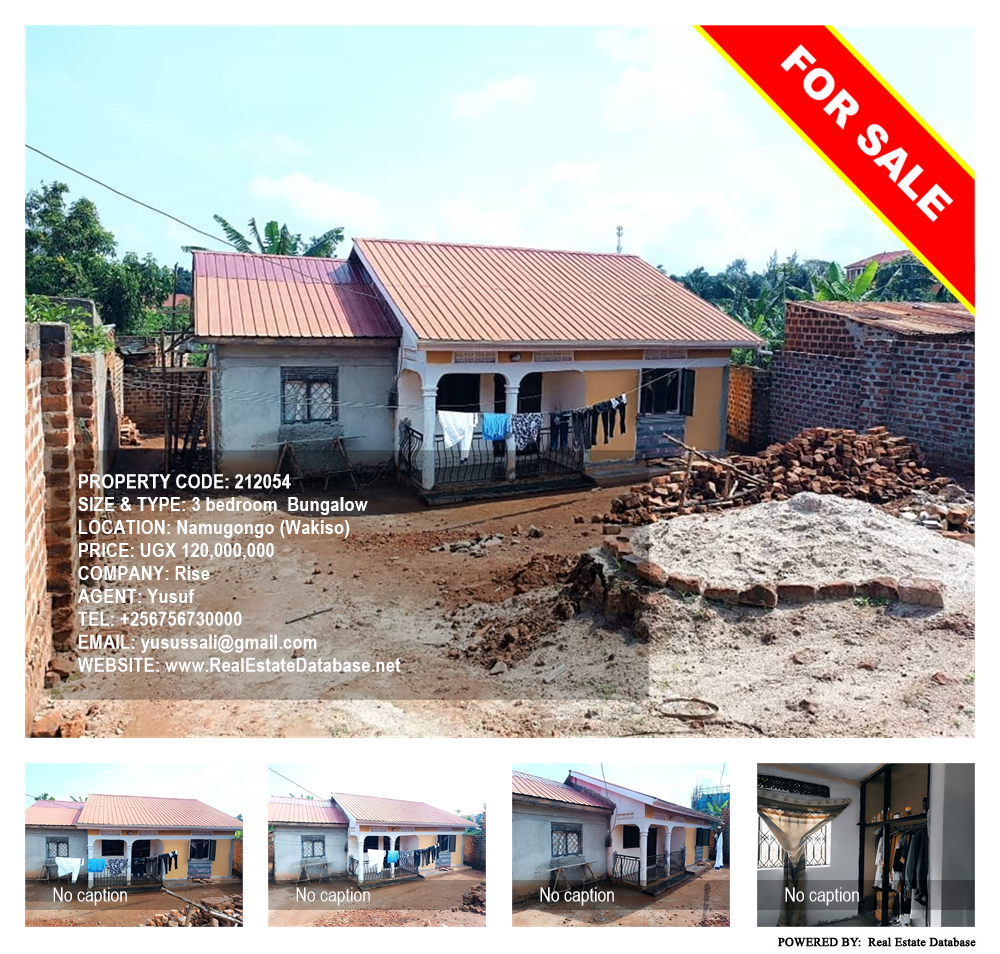 3 bedroom Bungalow  for sale in Namugongo Wakiso Uganda, code: 212054