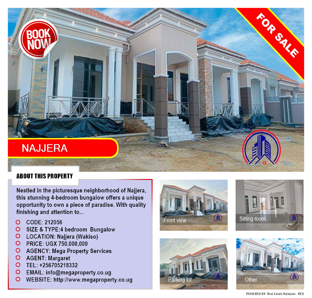 4 bedroom Bungalow  for sale in Najjera Wakiso Uganda, code: 212056