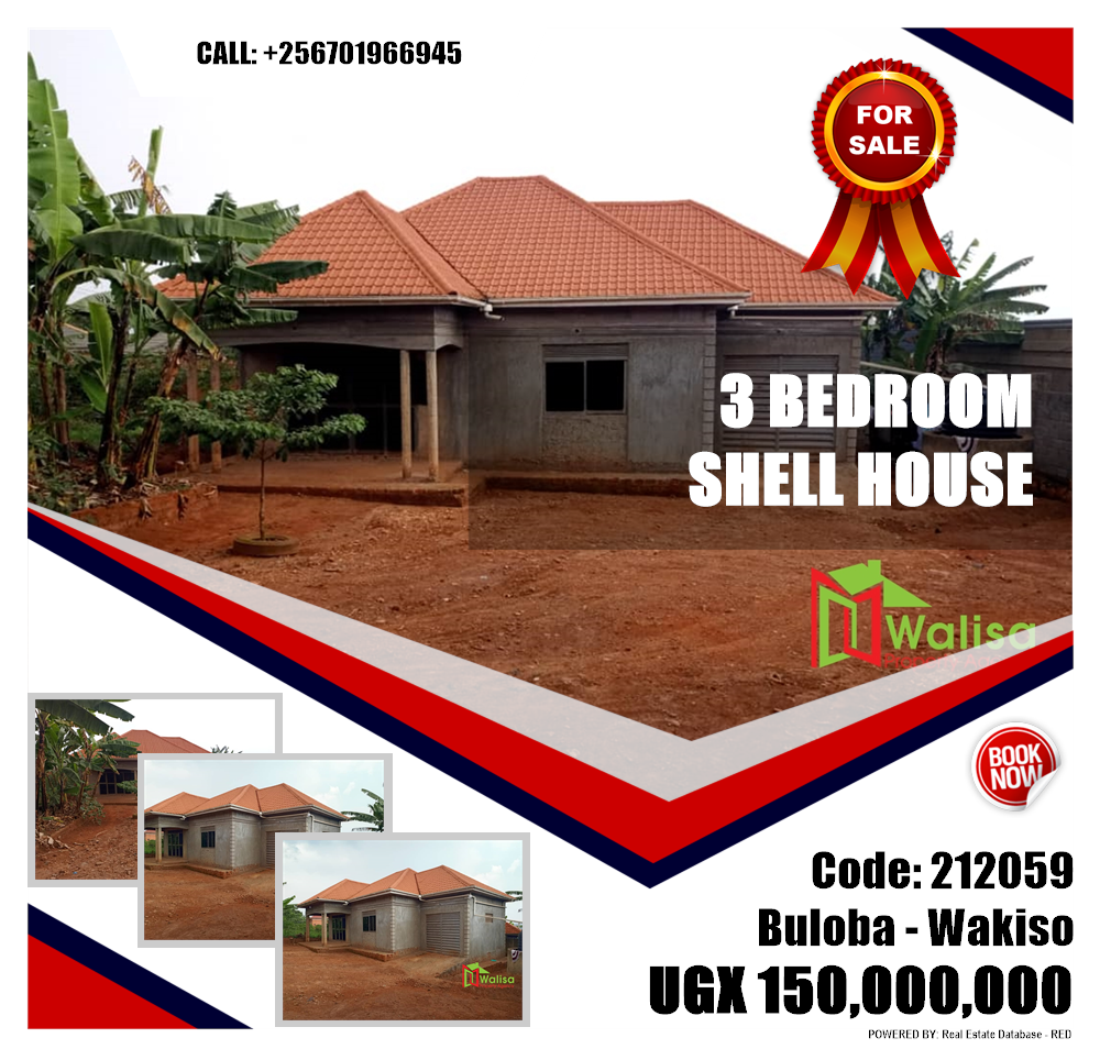 3 bedroom Shell House  for sale in Buloba Wakiso Uganda, code: 212059