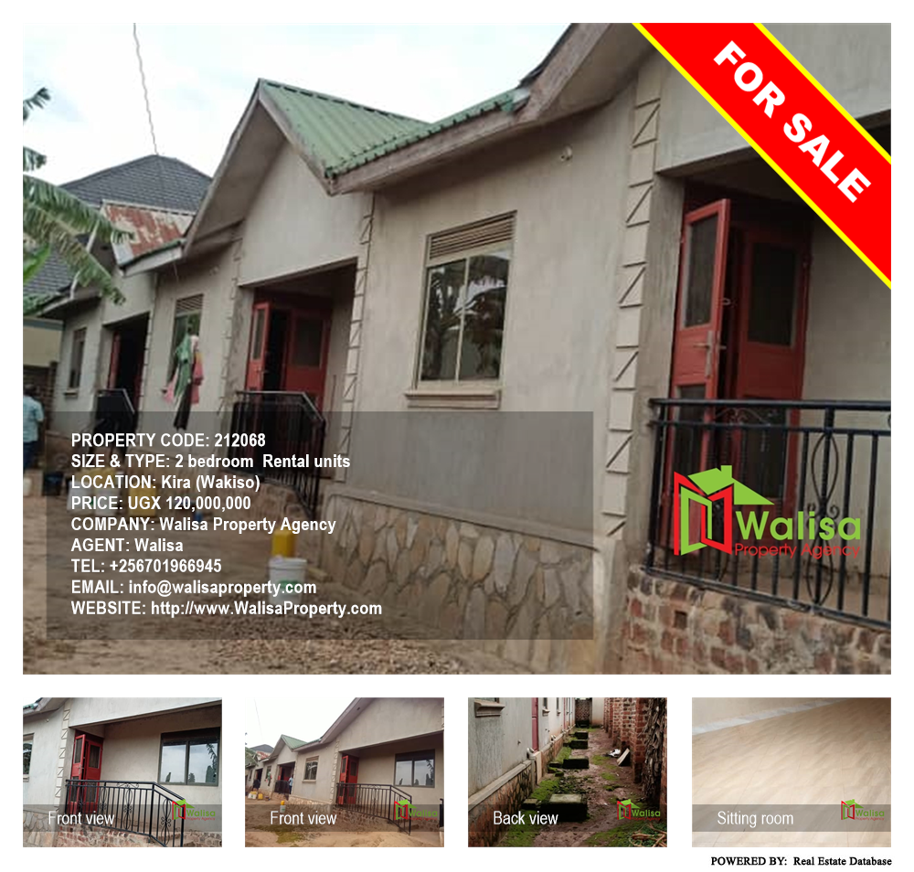 2 bedroom Rental units  for sale in Kira Wakiso Uganda, code: 212068