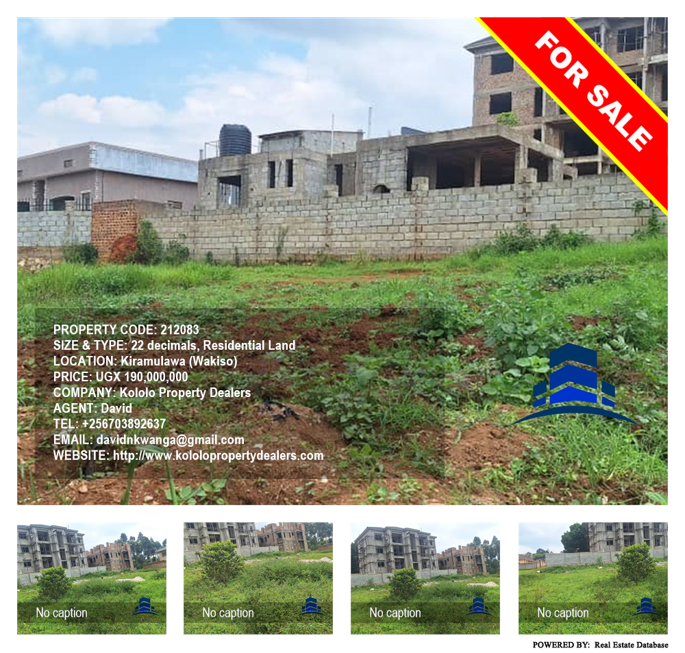 Residential Land  for sale in Kiramulawa Wakiso Uganda, code: 212083