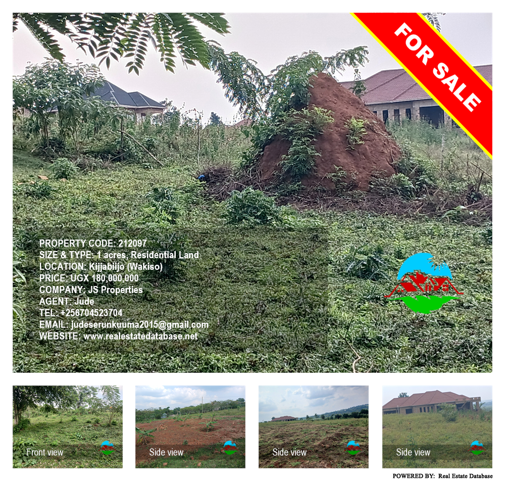 Residential Land  for sale in Kijjabiijo Wakiso Uganda, code: 212097