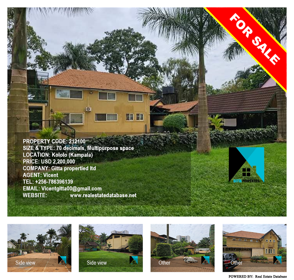 Multipurpose space  for sale in Kololo Kampala Uganda, code: 212100