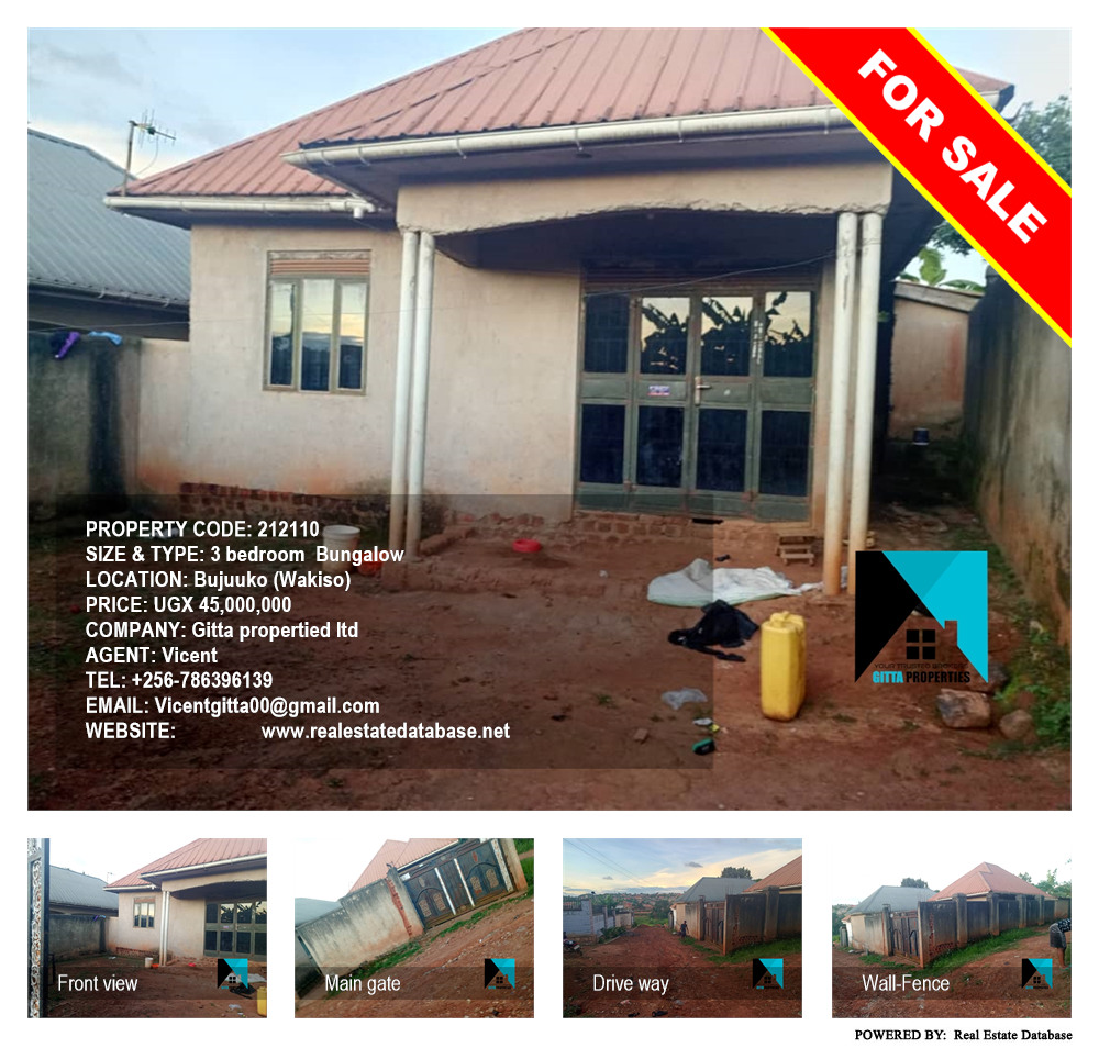 3 bedroom Bungalow  for sale in Bujuuko Wakiso Uganda, code: 212110