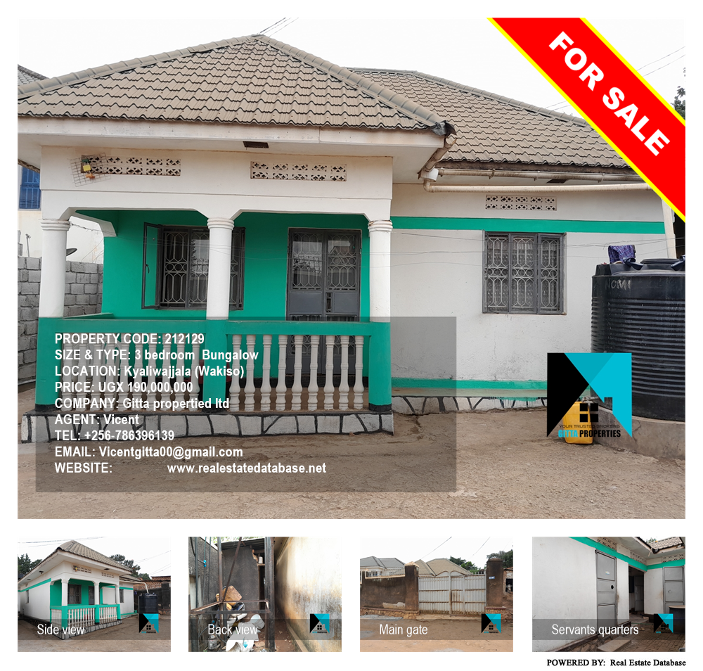 3 bedroom Bungalow  for sale in Kyaliwajjala Wakiso Uganda, code: 212129