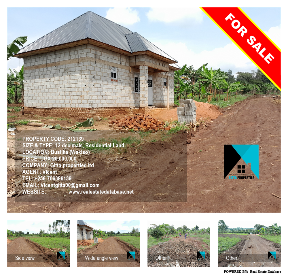 Residential Land  for sale in Busiika Wakiso Uganda, code: 212139