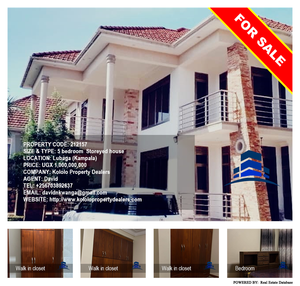 5 bedroom Storeyed house  for sale in Lubaga Kampala Uganda, code: 212157