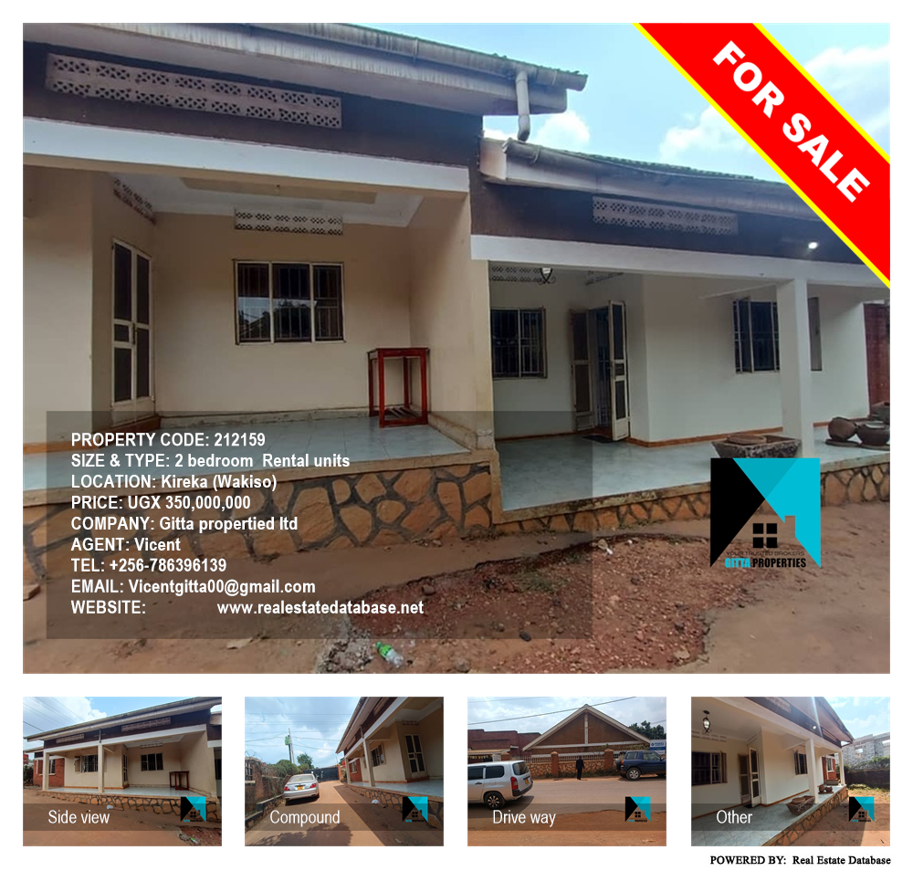 2 bedroom Rental units  for sale in Kireka Wakiso Uganda, code: 212159