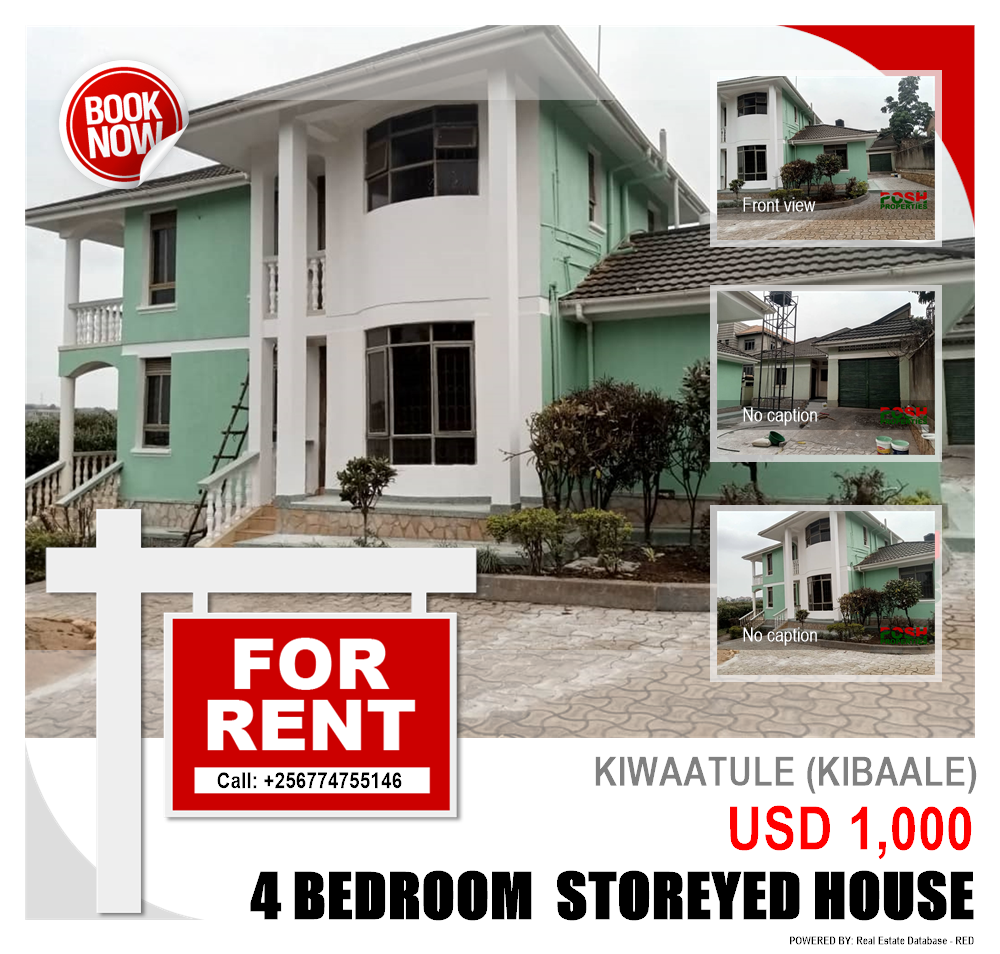 4 bedroom Storeyed house  for rent in Kiwaatule Kibaale Uganda, code: 212199