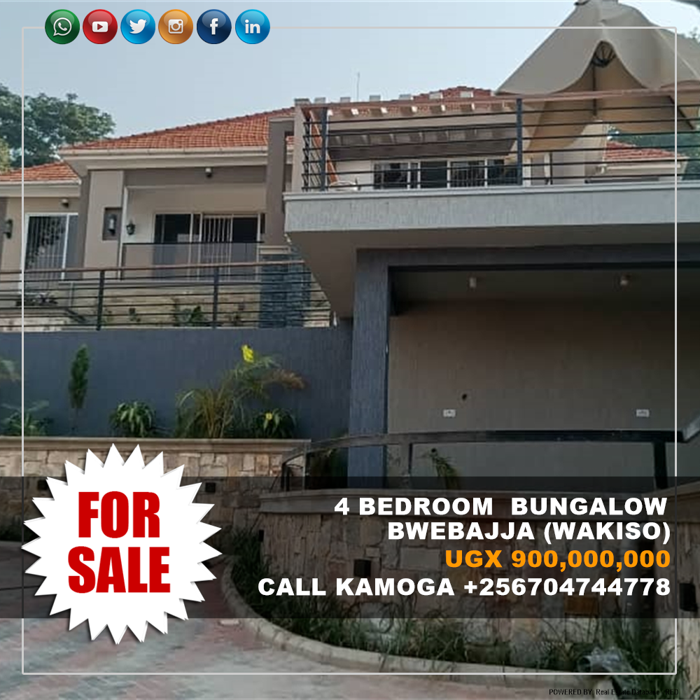 4 bedroom Bungalow  for sale in Bwebajja Wakiso Uganda, code: 212204