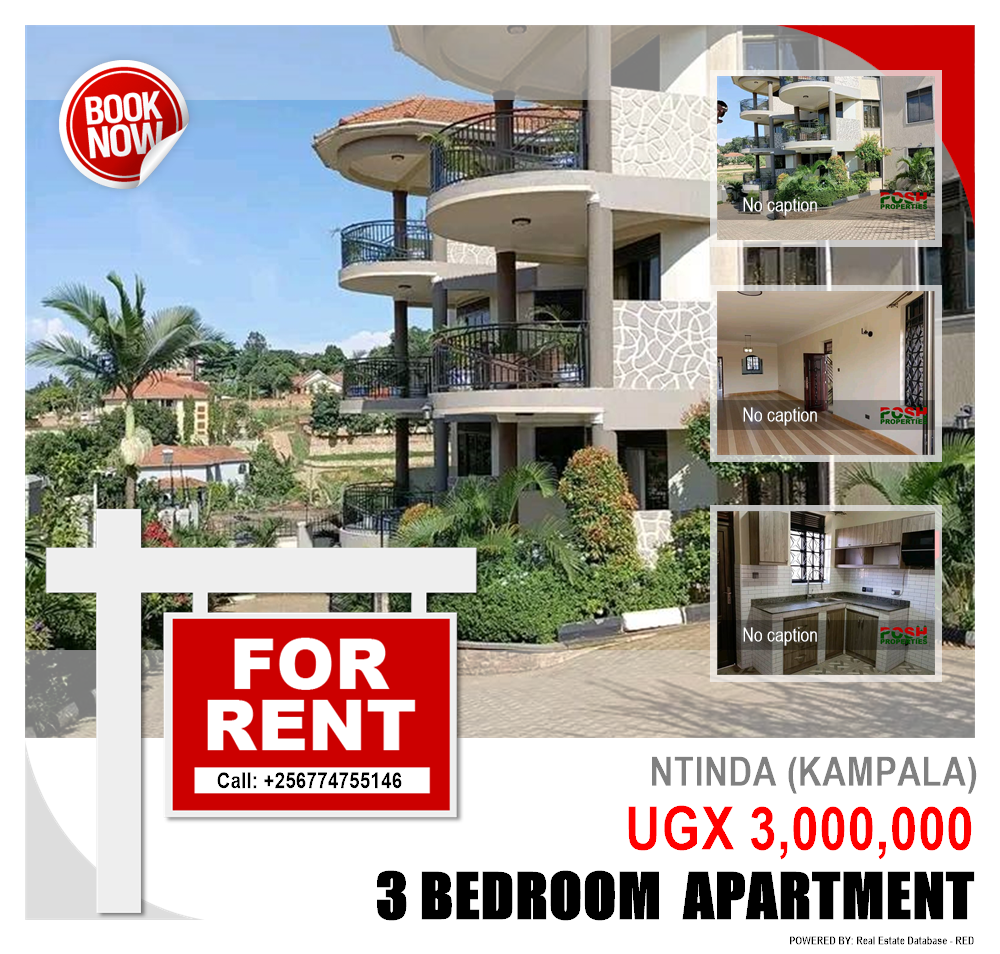 3 bedroom Apartment  for rent in Ntinda Kampala Uganda, code: 212207