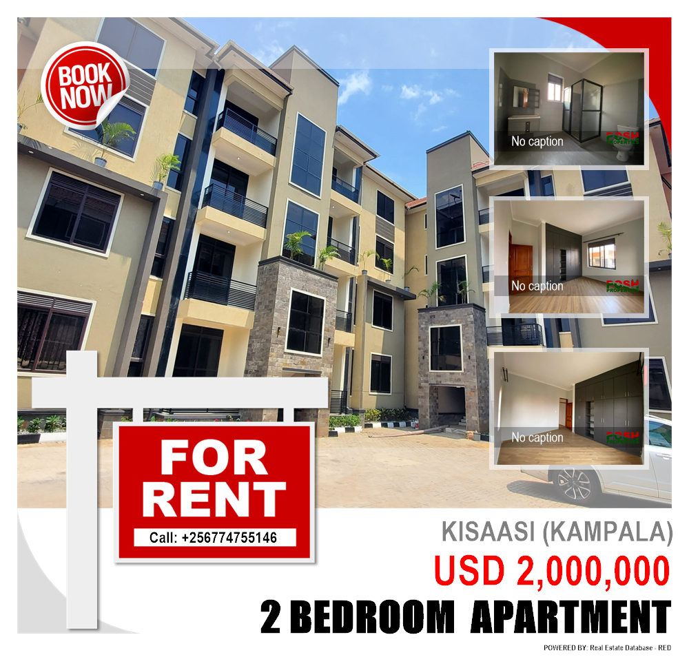 2 bedroom Apartment  for rent in Kisaasi Kampala Uganda, code: 212212