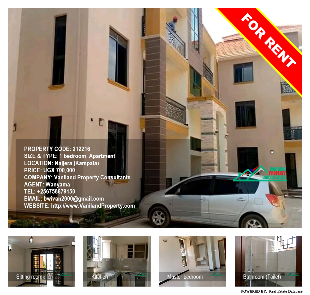 1 bedroom Apartment  for rent in Najjera Kampala Uganda, code: 212216