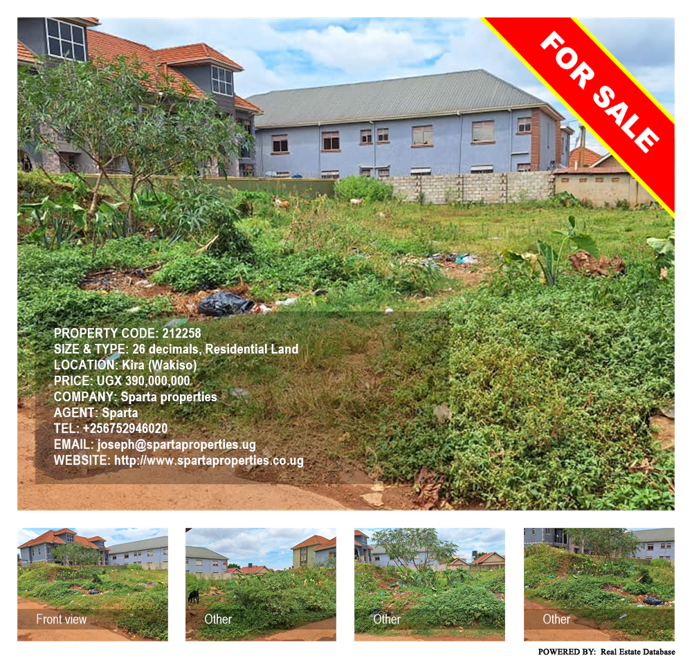 Residential Land  for sale in Kira Wakiso Uganda, code: 212258