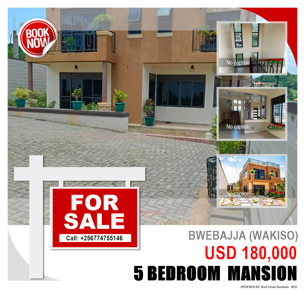 5 bedroom Mansion  for sale in Bwebajja Wakiso Uganda, code: 212271