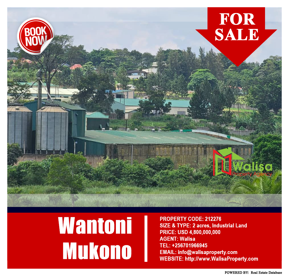 Industrial Land  for sale in Wantoni Mukono Uganda, code: 212276