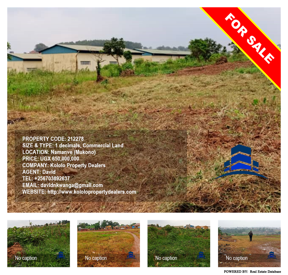 Commercial Land  for sale in Namanve Mukono Uganda, code: 212278