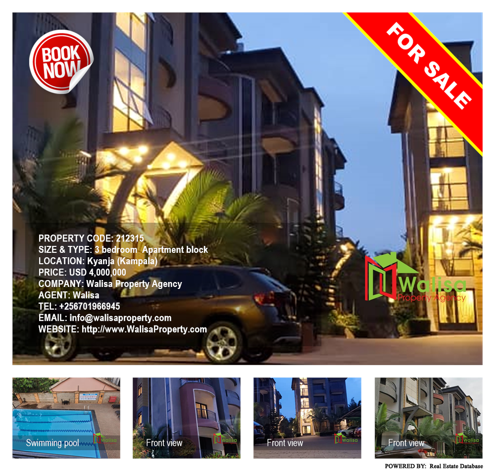 3 bedroom Apartment block  for sale in Kyanja Kampala Uganda, code: 212315